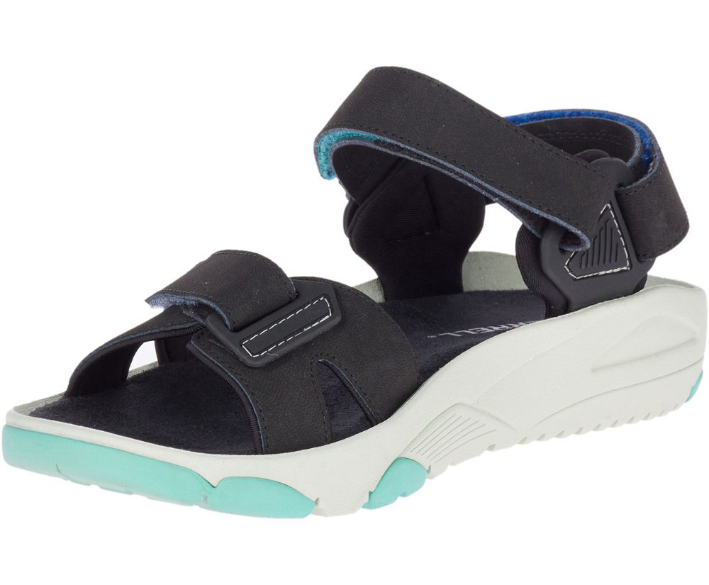 Merrell Sandals Black - Belize Convertible - Womens 15KYUQBRS
